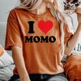 I Heart Momo ファーストネーム I Love パーソナライズ レディースオーバーサイズコンフォートTシャツ Yam
