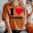 I Love Tomomi レディースオーバーサイズコンフォートTシャツ Yam
