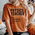 Physics Teacher Definition シャツ 学校初日 レディースオーバーサイズコンフォートTシャツ Yam