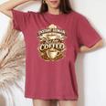Instant Human Just Add Coffee 面白いカフェインの引用 レディースオーバーサイズコンフォートTシャツ Crimson