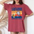 I Like Beer And Tennis Maybe 3 People ビンテージ レディースオーバーサイズコンフォートTシャツ Crimson