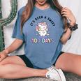 It's Been Aweet 100 Days Ofchool コスチューム ガールズ ユニコーン レディースオーバーサイズコンフォートTシャツ Blue Jean