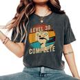 30歳の誕生日プレゼント 男性 女性 レトロゲーマー レベル30 コンプリート レディースオーバーサイズコンフォートTシャツ Pepper