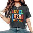 Awesome Level 8 Unlocked 8Th Birthday Boy Girlideo Gamer レディースオーバーサイズコンフォートTシャツ Pepper