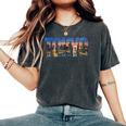 Tokyokyline Rainbow Bridge Tokyo Tower Tokyo Night レディースオーバーサイズコンフォートTシャツ Pepper