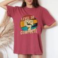 30歳の誕生日プレゼント 男性 女性 レトロゲーマー レベル30 コンプリート レディースオーバーサイズコンフォートTシャツ Crimson