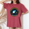 3I Atlas Interstellarisitor Missionパッチデザイン レディースオーバーサイズコンフォートTシャツ Crimson
