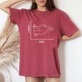 Duck Rabbit Graph 楽しい数学教師 イースターtシャツ レディースオーバーサイズコンフォートTシャツ Crimson