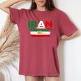 Iran Lionun Flagiranpersianflag Of Iran 長袖tシャツ レディースオーバーサイズコンフォートTシャツ Crimson