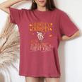 ヴィンテージ秋色 ハンプティダンプティ Having Had A Great Fall レディースオーバーサイズコンフォートTシャツ Crimson
