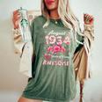 92歳 1934年8月 花柄 92歳 誕生日 男性 女性 レディースオーバーサイズコンフォートTシャツ Moss