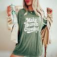 Make Heaven Crowded Christian Girl レトロ 宗教的 イエス レディースオーバーサイズコンフォートTシャツ Moss