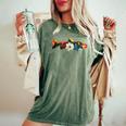 トラウト 魚 シルエット 花 ボタニカル フローラル レディースオーバーサイズコンフォートTシャツ Moss