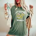 母の日 世界で一番のおばあちゃん グランドマザー レディースオーバーサイズコンフォートTシャツ Moss