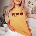 Amazon限定デザインfuchikoma レディースオーバーサイズコンフォートTシャツ Mustard