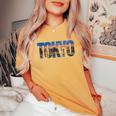 Tokyokyline Rainbow Bridge Tokyo Tower Tokyo Night レディースオーバーサイズコンフォートTシャツ Mustard