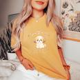 おもしろtシャツ シーズー 犬 いぬ ダジャレ 静かにしなさい 犬好きグッズ かわいい おもしろ 服 女の子 レディースオーバーサイズコンフォートTシャツ Mustard