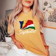 セイシェル 国旗 セイシェル アフリカ 愛国心 男性 女性 キッズ レディースオーバーサイズコンフォートTシャツ Mustard