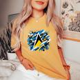 男性と女性の愛国心が強いセントルシア国旗の服セントルシア レディースオーバーサイズコンフォートTシャツ Mustard