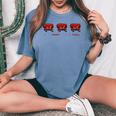 Amazon限定デザインfuchikoma レディースオーバーサイズコンフォートTシャツ Blue Jean