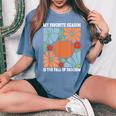 My Favoriteeason Is The Fall Of Fascismign Anti Fascism レディースオーバーサイズコンフォートTシャツ Blue Jean
