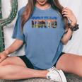 Tokyokyline Rainbow Bridge Tokyo Tower Tokyo Night レディースオーバーサイズコンフォートTシャツ Blue Jean