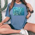 ヴィンセント・ファン・ゴッホ作「アーモンドの花の枝」1890 レディースオーバーサイズコンフォートTシャツ Blue Jean