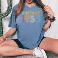 ヴィンテージ 1953 73歳の誕生日プレゼント 男性 女性 73歳 レディースオーバーサイズコンフォートTシャツ Blue Jean