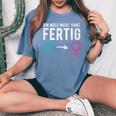 男性から女性へのトランスジェンダーlgbt レディースオーバーサイズコンフォートTシャツ Blue Jean