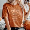 25 歳の誕生日レトロ限定版男性女性ヴィンテージ 2001 レディースオーバーサイズコンフォートTシャツ Yam