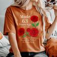 63年前に作られたバラの花 63歳 63歳の誕生日 レディースオーバーサイズコンフォートTシャツ Yam