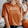Hot Girls Love Dubstep Edm Rave Dj テクノ ハウスミュージック レディースオーバーサイズコンフォートTシャツ Yam