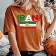 Iran Lionun Flagiranpersianflag Of Iran 長袖tシャツ レディースオーバーサイズコンフォートTシャツ Yam