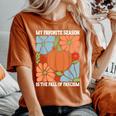 My Favoriteeason Is The Fall Of Fascismign Anti Fascism レディースオーバーサイズコンフォートTシャツ Yam