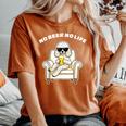No Beer No Life トイプードル グッズ ビール 酒 犬 おもしろ 面白い ネタ 笑える 飲み会 レディースオーバーサイズコンフォートTシャツ Yam