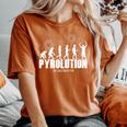 パイロリューション パイロ 花火 花火師 レディースオーバーサイズコンフォートTシャツ Yam