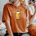 ビールをすすめるねこ 猫 ビール Cat Beer 日本語バージョン レディースオーバーサイズコンフォートTシャツ Yam