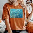 ヴィンセント・ファン・ゴッホ作「アーモンドの花の枝」1890 レディースオーバーサイズコンフォートTシャツ Yam