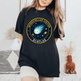 3I Atlas Interstellarisitor Missionパッチデザイン レディースオーバーサイズコンフォートTシャツ Black