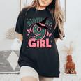 9歳の誕生日 魔女 ピンクとグリーン 9歳の誕生日 女の子 レディースオーバーサイズコンフォートTシャツ Black