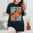 My Favoriteeason Is The Fall Of Fascismign Anti Fascism レディースオーバーサイズコンフォートTシャツ Black