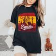 スペイン 女性 フラメンコ スペイン闘牛 男性 レディースオーバーサイズコンフォートTシャツ Black