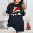 セイシェル 国旗 セイシェル アフリカ 愛国心 男性 女性 キッズ レディースオーバーサイズコンフォートTシャツ Black