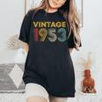 ヴィンテージ 1953 73歳の誕生日プレゼント 男性 女性 73歳 レディースオーバーサイズコンフォートTシャツ Black