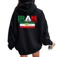 Iran Lionun Flagiranpersianflag Of Iran 長袖tシャツ レディース オーバーサイズ パーカー バックプリント Black