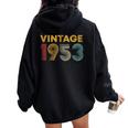 ヴィンテージ 1953 73歳の誕生日プレゼント 男性 女性 73歳 レディース オーバーサイズ パーカー バックプリント Black