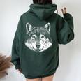 Motif Loup Mignon Pour Homme Enfant Amoureux Des Loups Sweat à capuche oversize pour femme avec imprimé dans le dos Forest