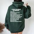 10 Rules Dating My Daughter 過保護 お父さん 保護 レディース オーバーサイズ パーカー バックプリント Navy Blue