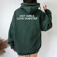 Hot Girls Love Dubstep Edm Rave Dj テクノ ハウスミュージック レディース オーバーサイズ パーカー バックプリント Navy Blue
