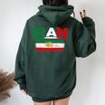 Iran Lionun Flagiranpersianflag Of Iran 長袖tシャツ レディース オーバーサイズ パーカー バックプリント Navy Blue